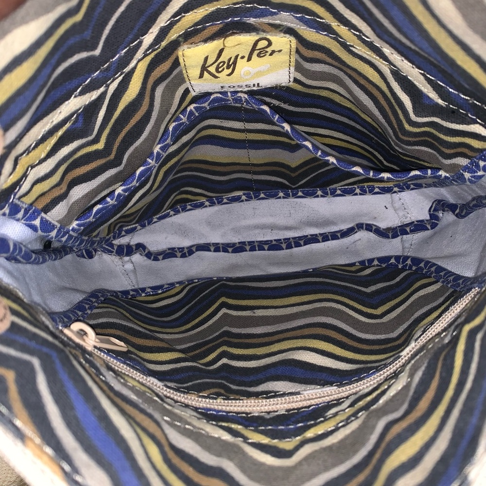 Fossil Key-Per Canvas Crossbody - image 3